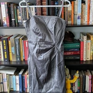 Silver, shimmery CK cocktail dress
